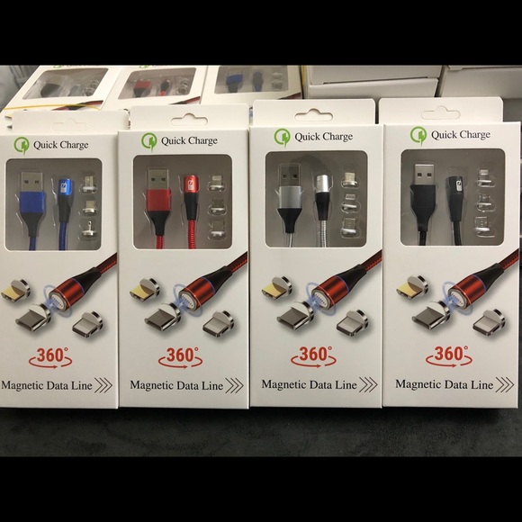 4Pk Bundle 360 Magnetic Charging Cables - Picture 1 of 6